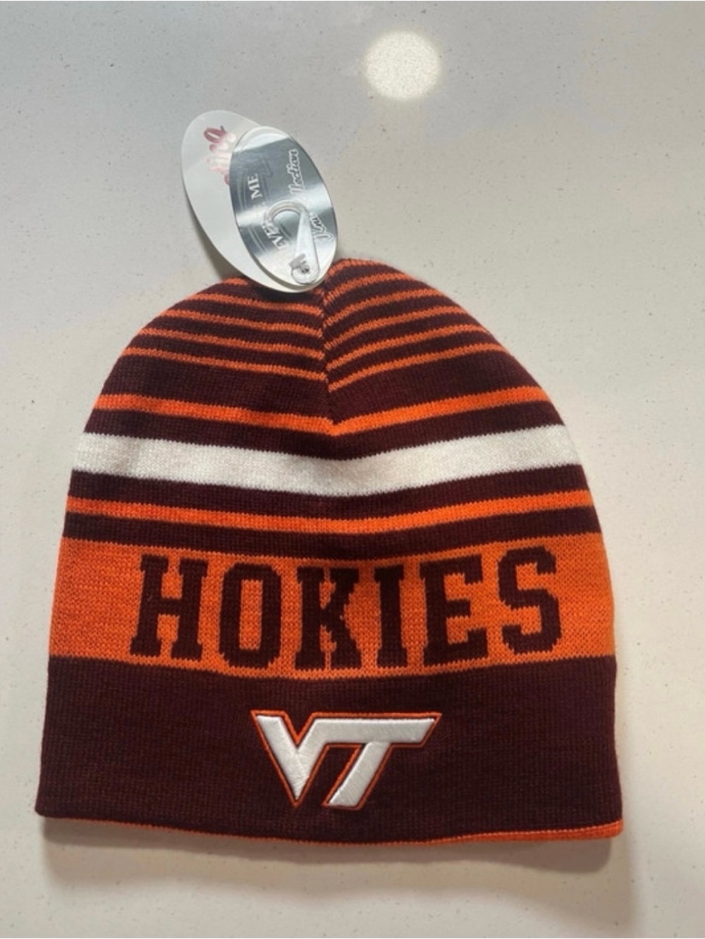 HOKIES Virginia Tech Knit Beanie - Orange & Maroon